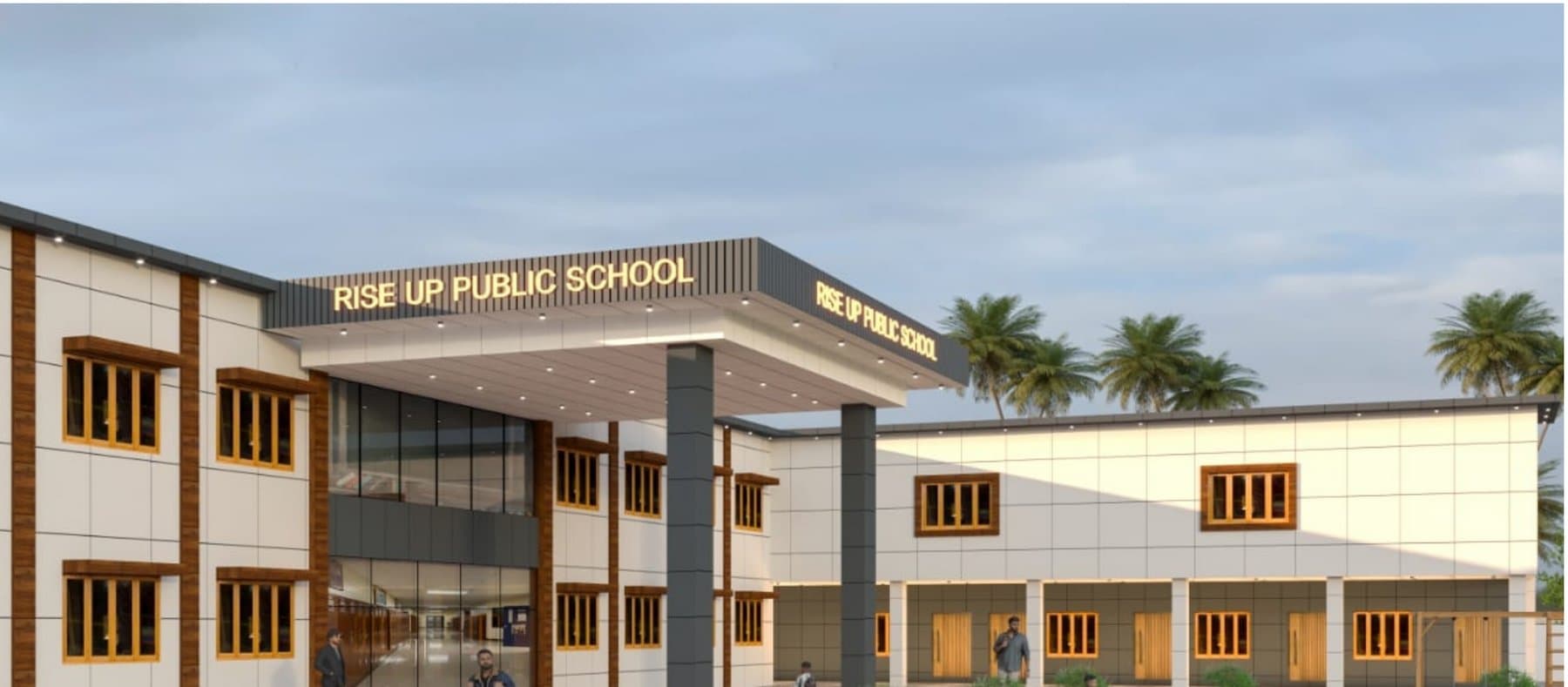 Rise UP Public School campus at Pipargaon, Aurai, Bhadohi